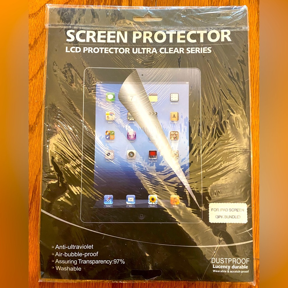 IPAD LCD SCREEN PROTECTORS (3-pk Bundle)